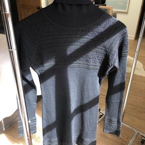 Italian sweater dress with black shimmer detail